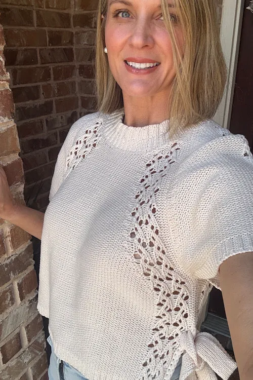 Knit Side Tie Sweater