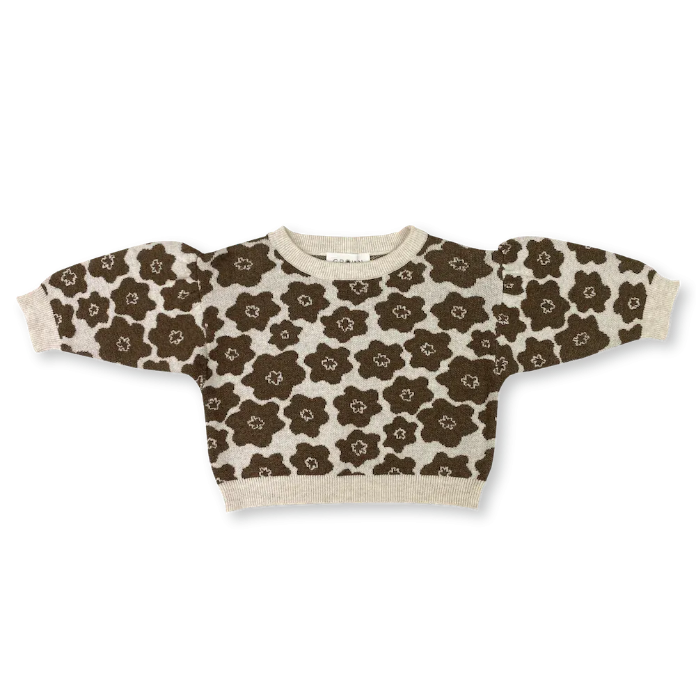 Knit Sweater - Flower Drum
