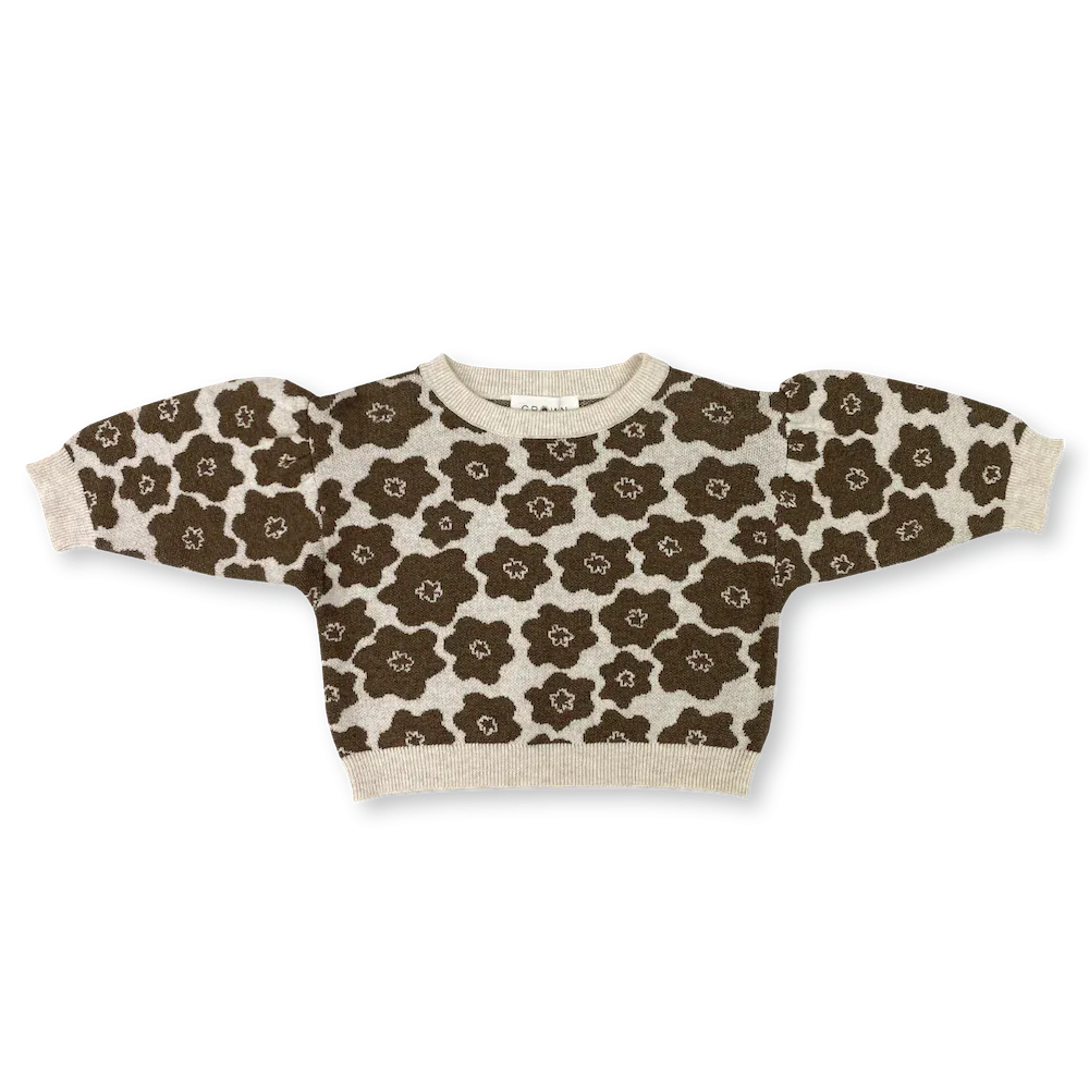 Knit Sweater - Flower Drum