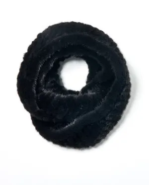 Knitted Mink Sections Infinity Scarf