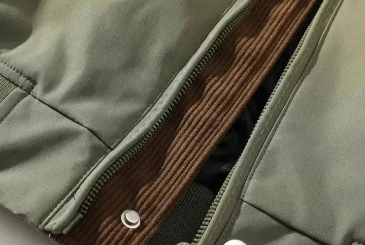 Large Pocket Workwear Lapel Jacket