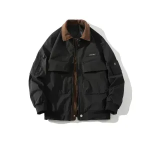 Large Pocket Workwear Lapel Jacket
