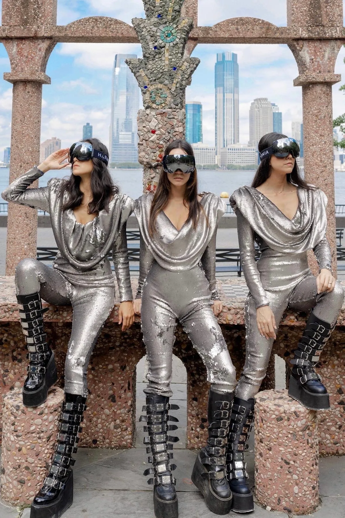 Lemuria 007 Sequined Silver Catsuit by Dani Watanabe