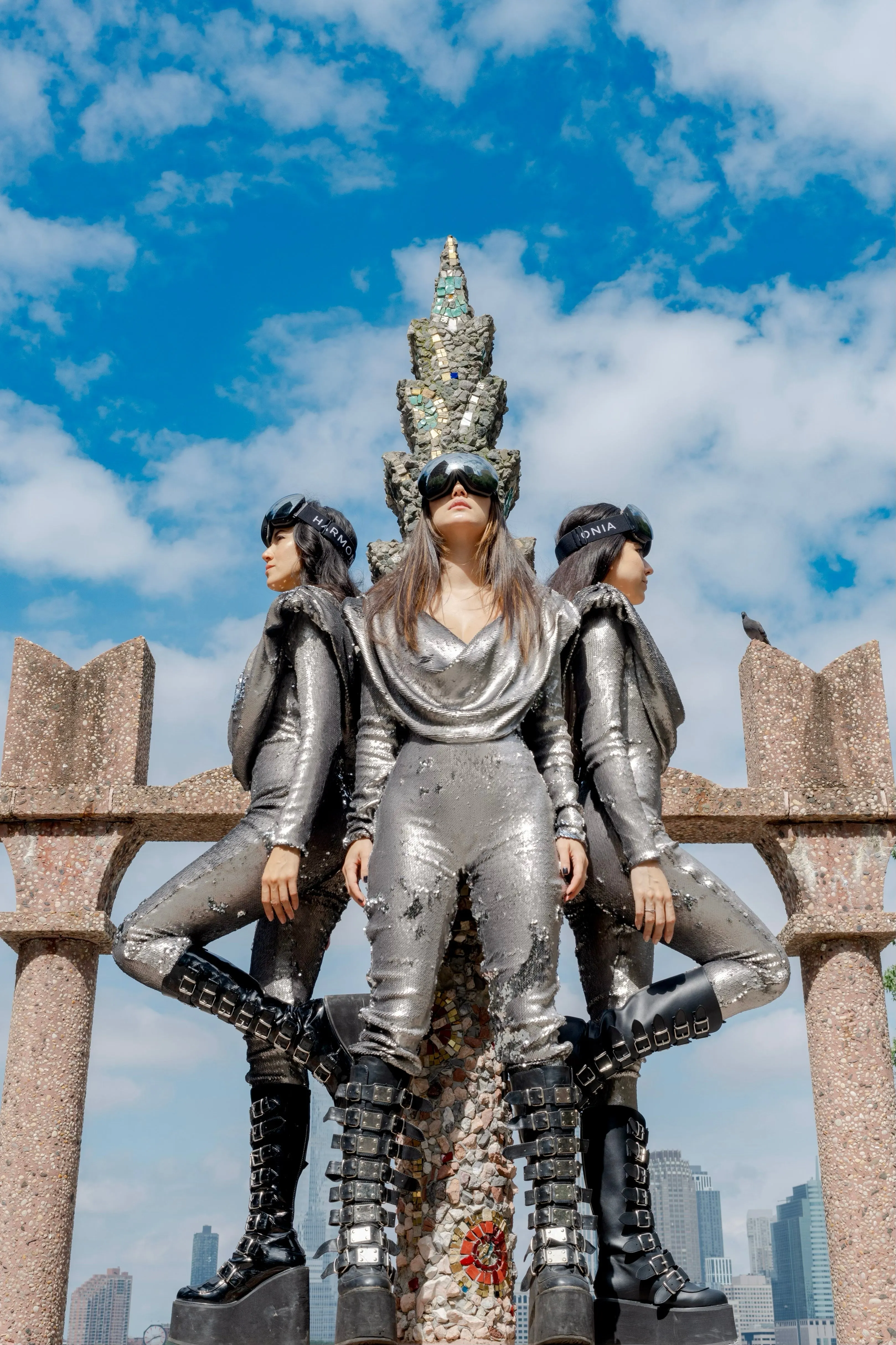 Lemuria 007 Sequined Silver Catsuit by Dani Watanabe