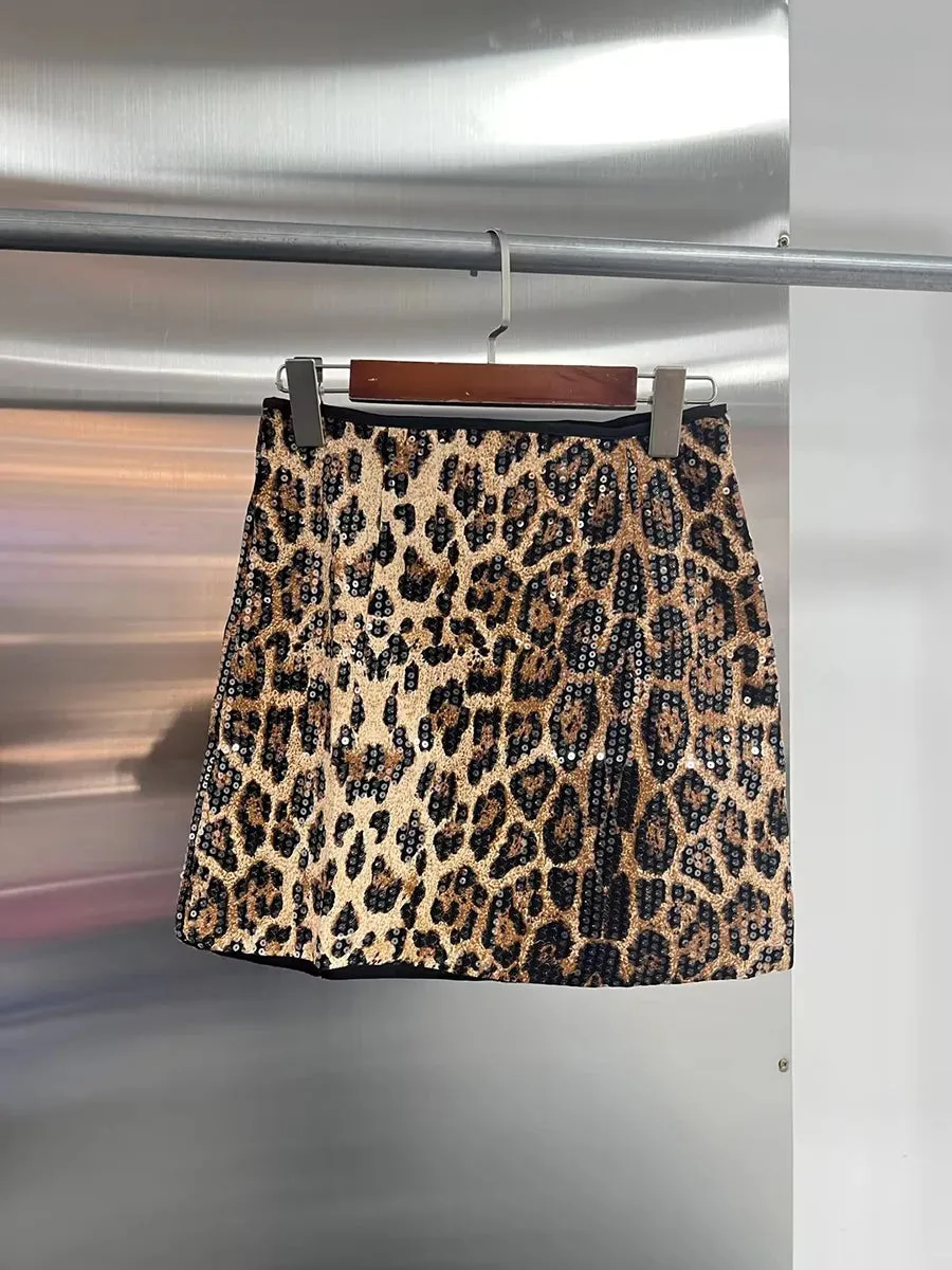 Leopard Mini Skirt