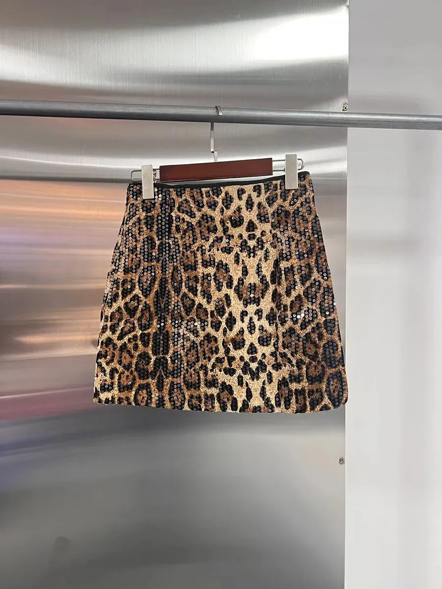 Leopard Mini Skirt