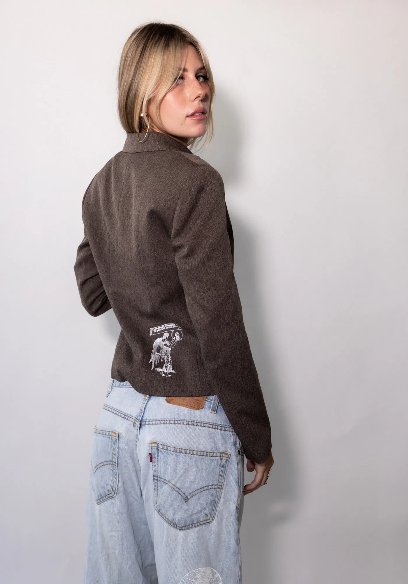 Lincoln Brown Fitted Blazer