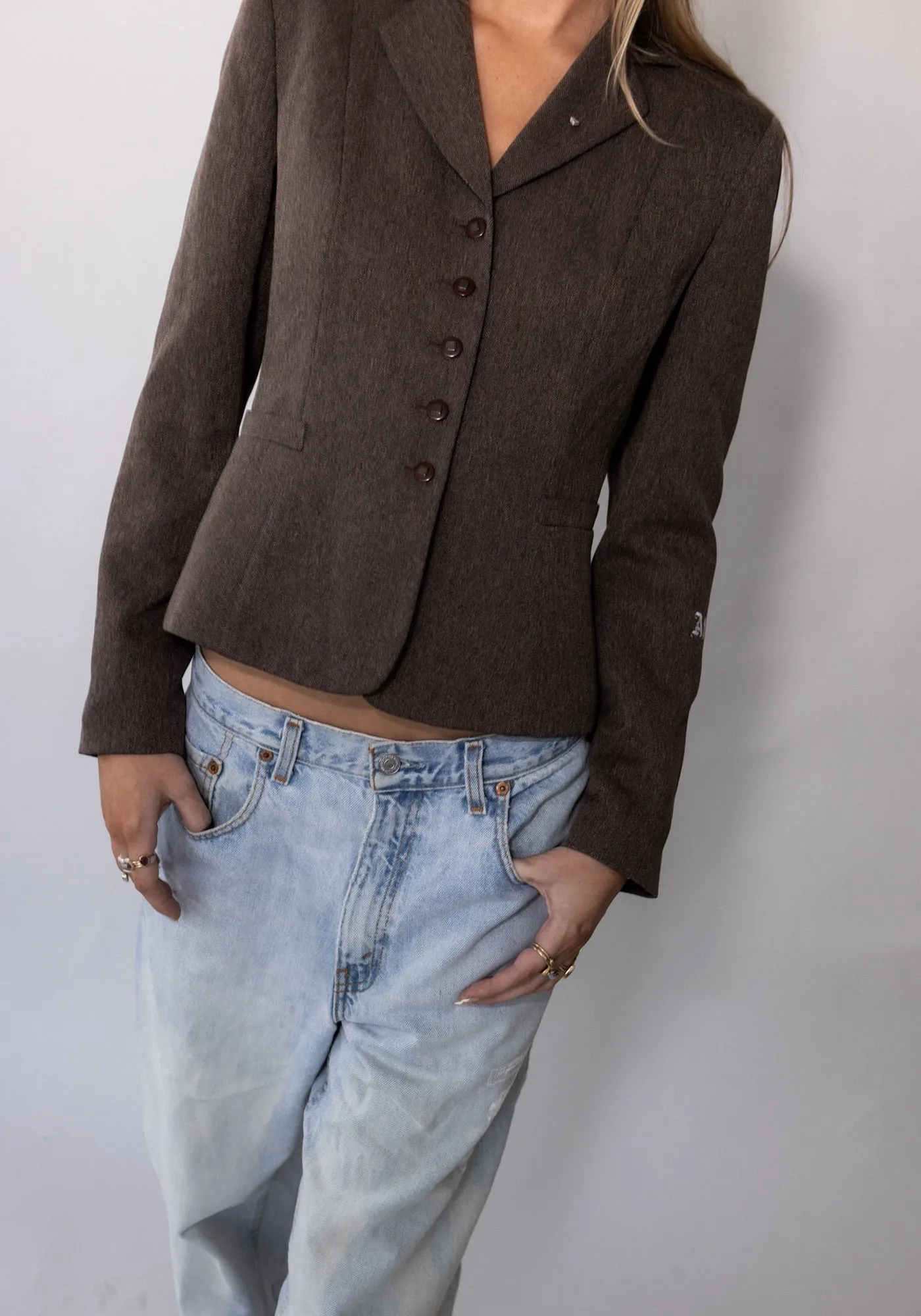 Lincoln Brown Fitted Blazer