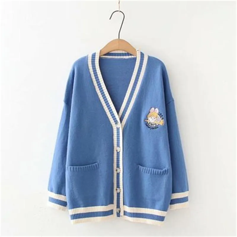 Lovely Magic girl Letter-embroidered Sweater UB6191