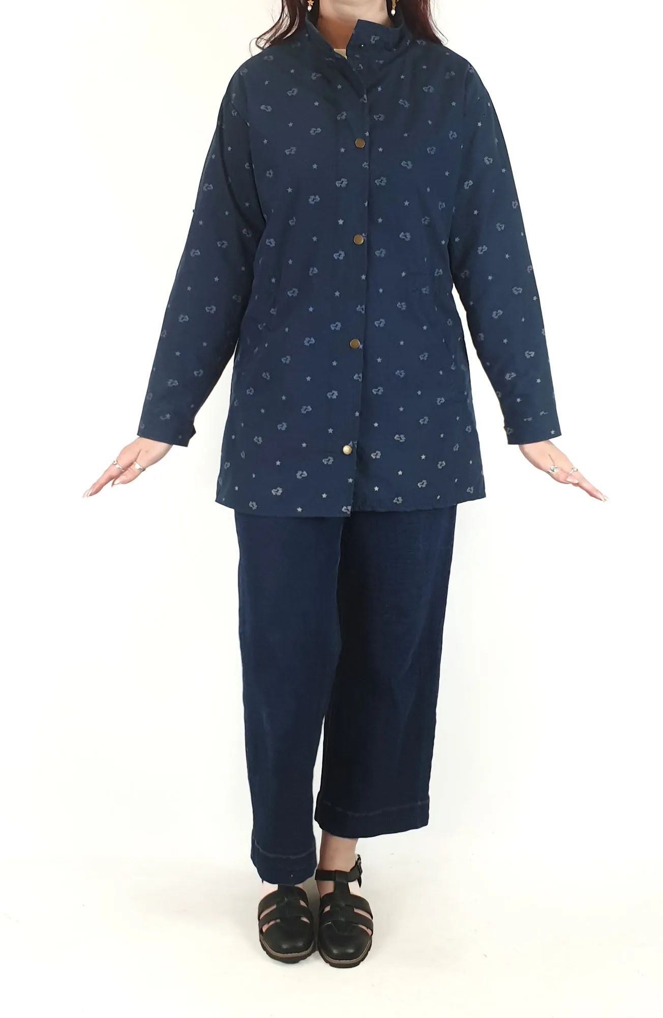 Luv Symbols unique print jacket size 38, best fits 12-14