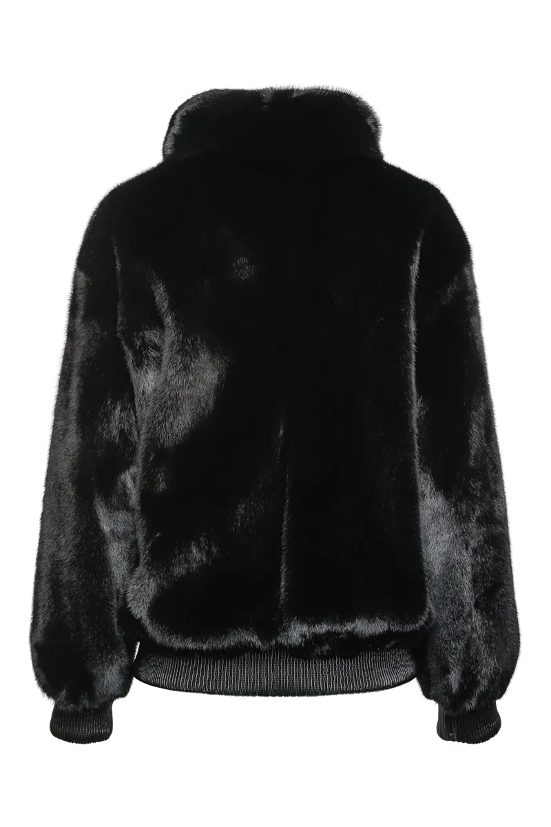 Mink Fur Bomber Jacket