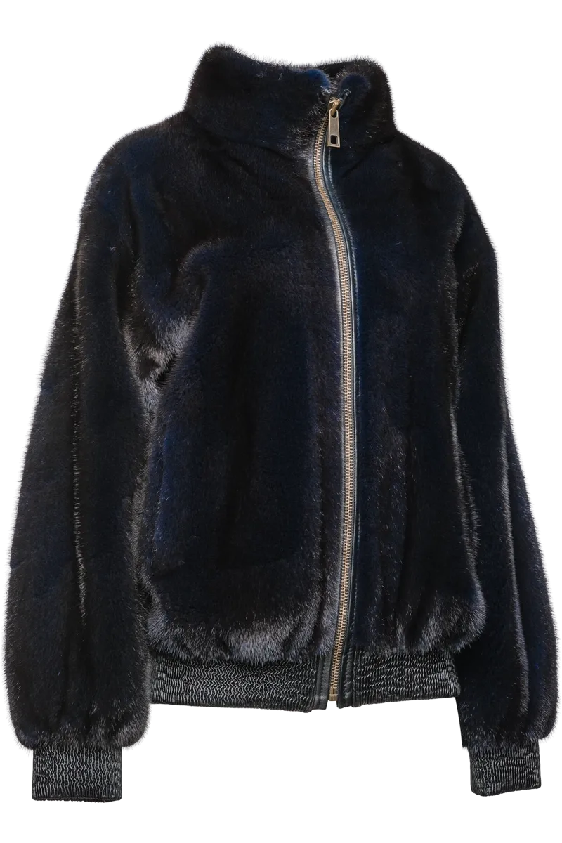 Mink Fur Bomber Jacket