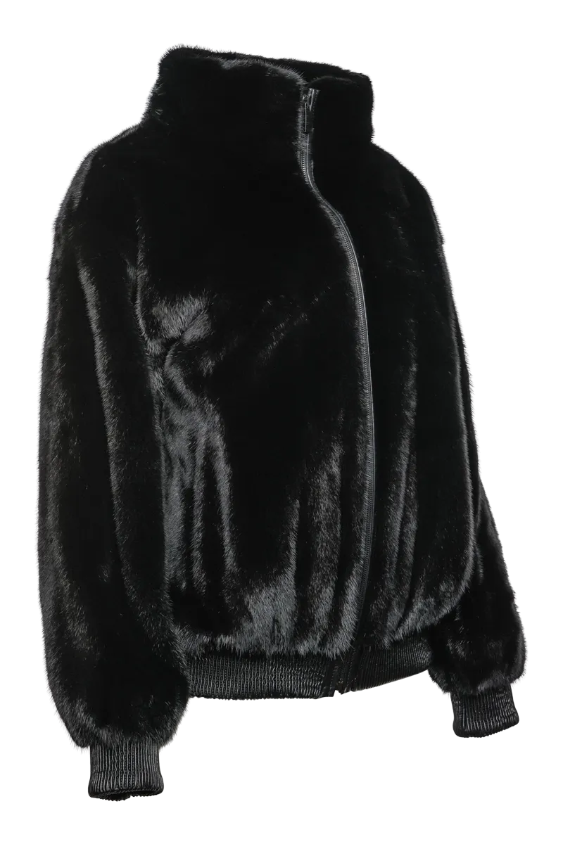 Mink Fur Bomber Jacket