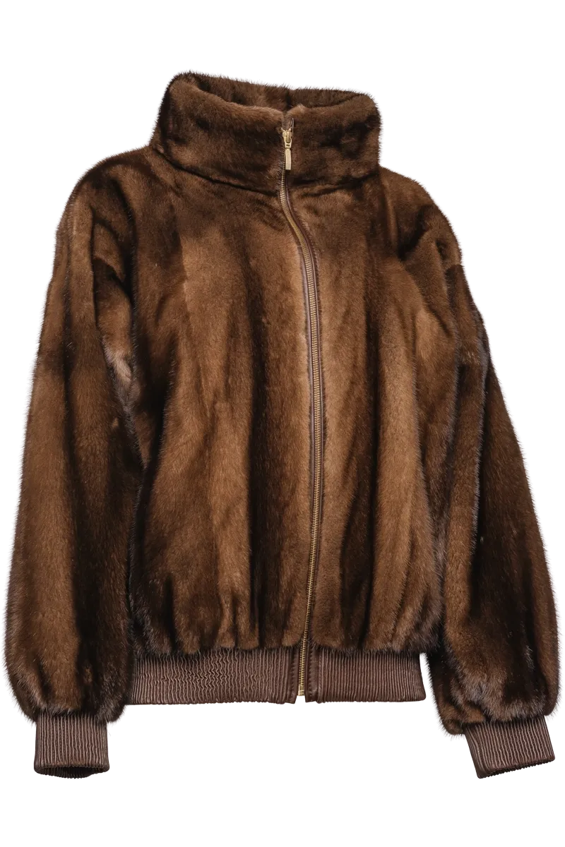 Mink Fur Bomber Jacket
