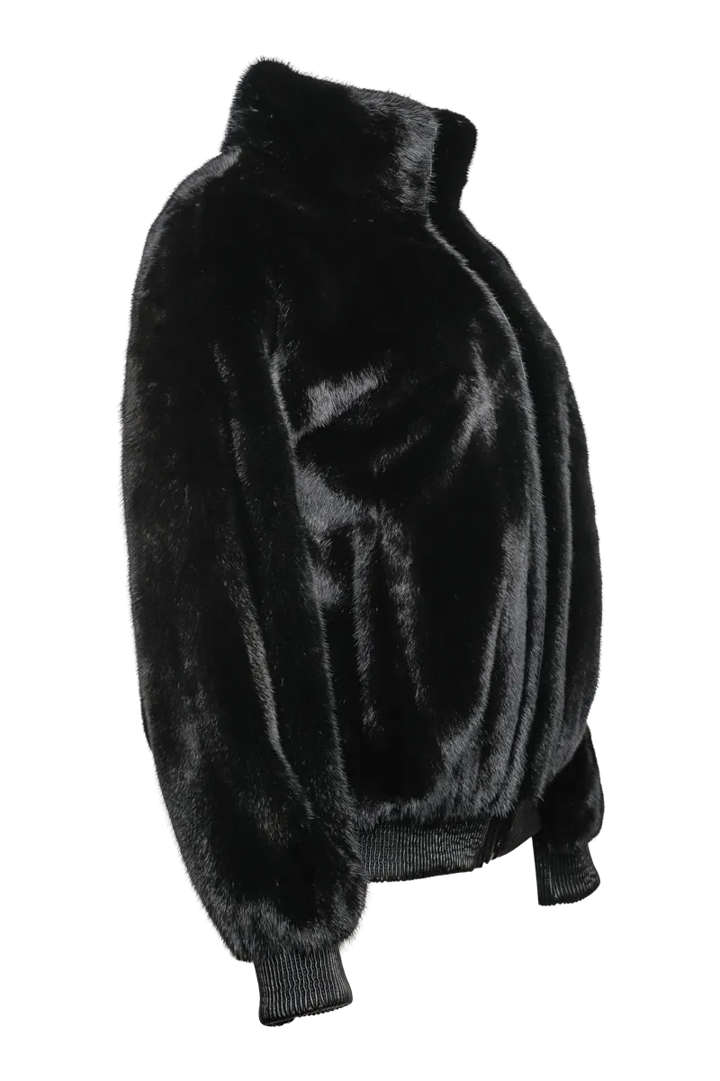 Mink Fur Bomber Jacket