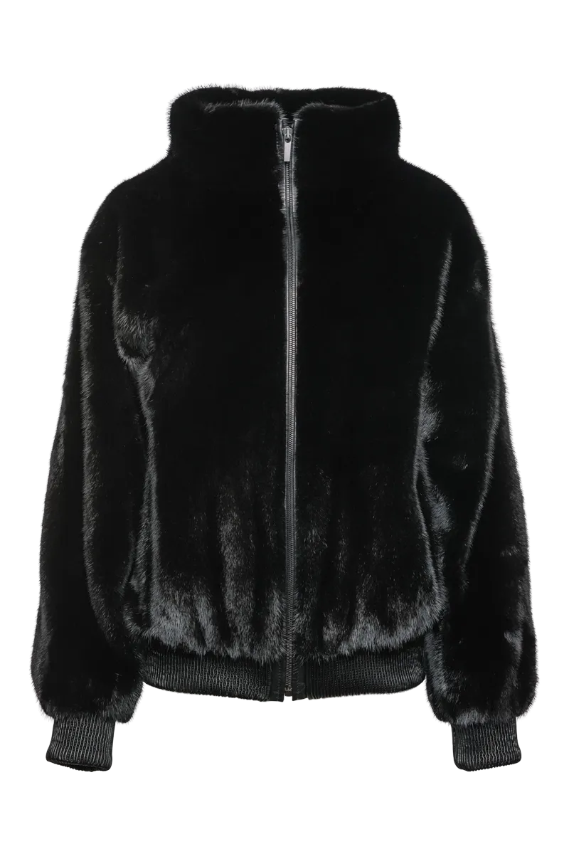 Mink Fur Bomber Jacket