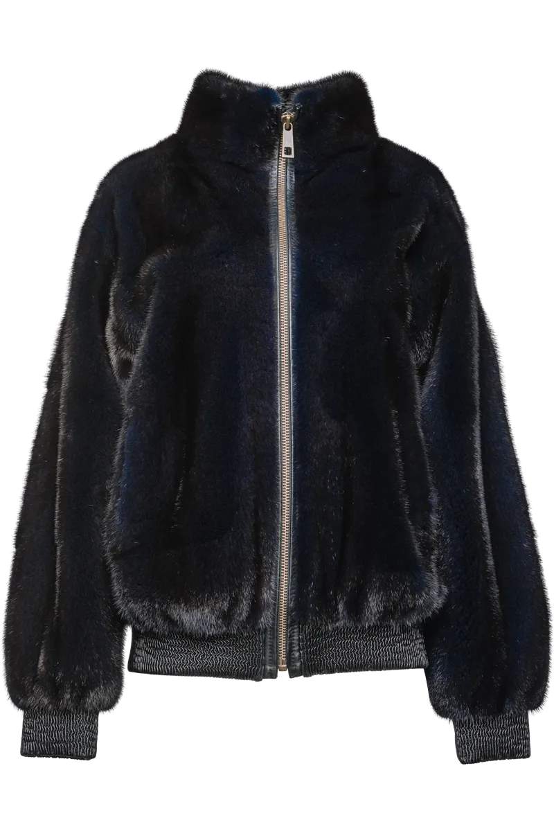 Mink Fur Bomber Jacket