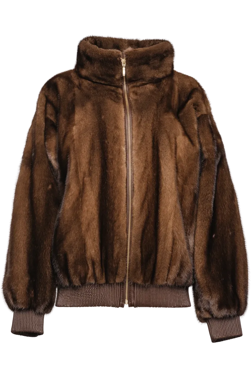 Mink Fur Bomber Jacket