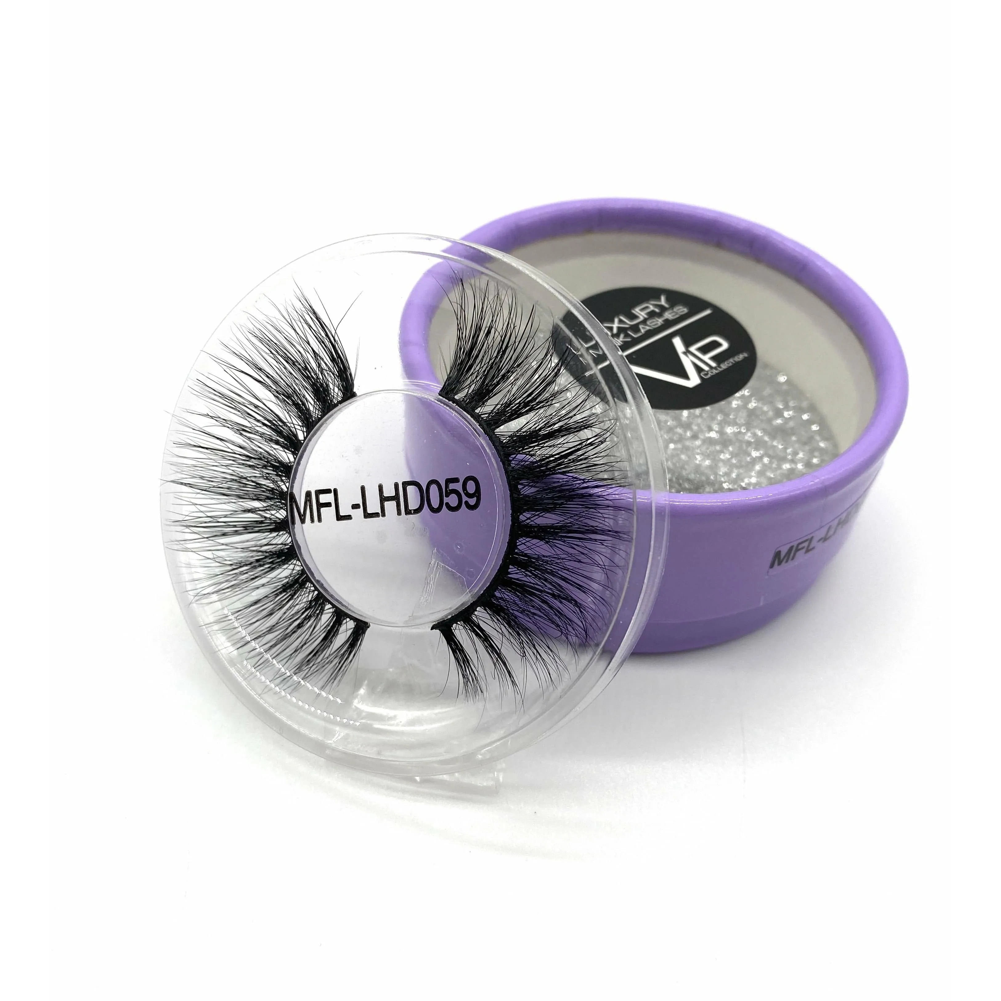 Mink Fur Eyelashes - Purple Box
