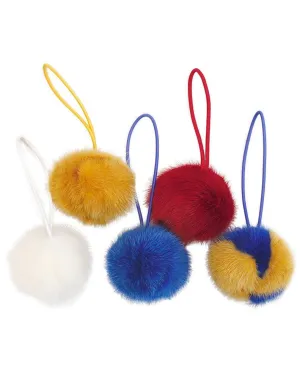 MINK FUR POM-POM PURSE, KEYCHAIN ACCESSORY