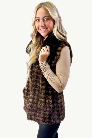 Mink Fur Vest with Fox Fur Collar