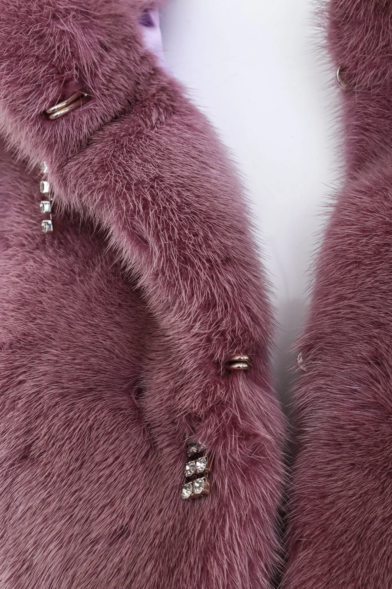 Mink Python Trim Jacket