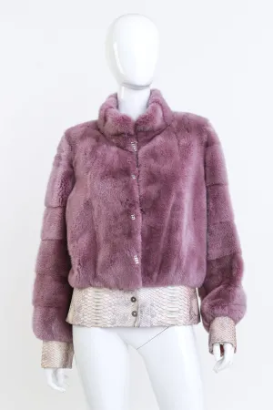Mink Python Trim Jacket