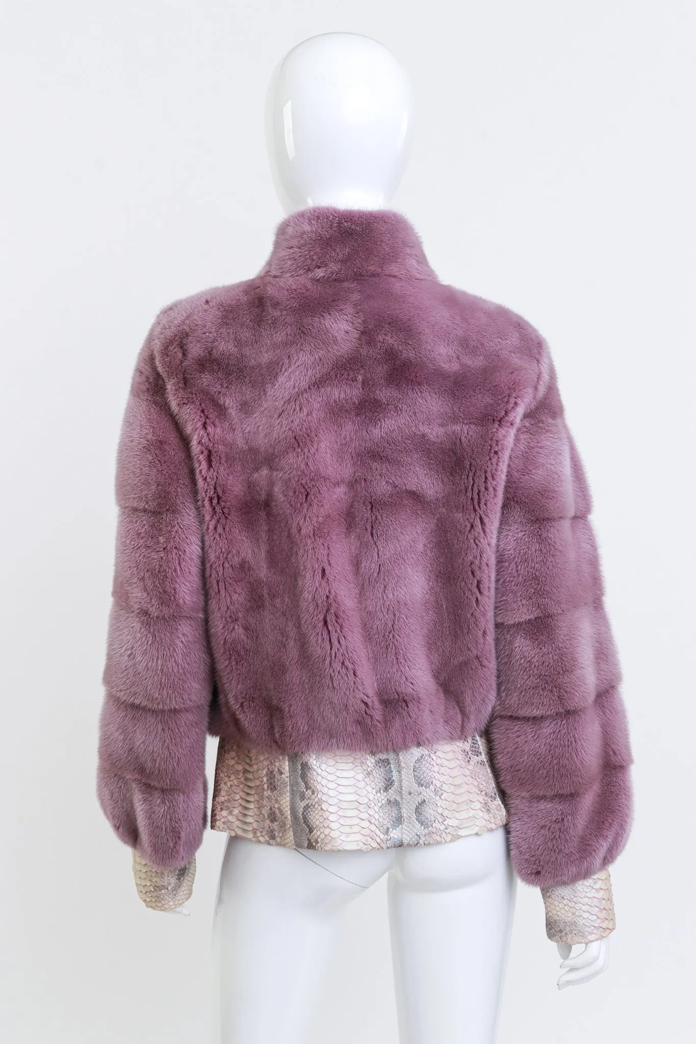 Mink Python Trim Jacket