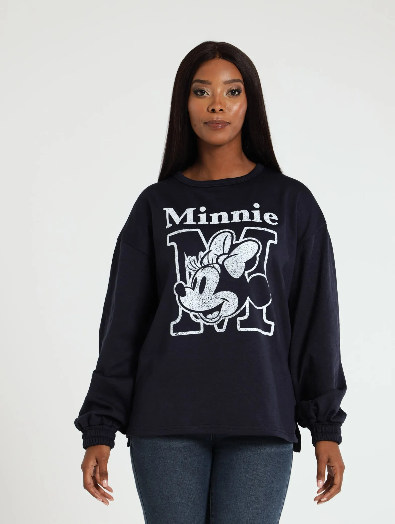 Minnie Academia Fleece Pullover - Navy