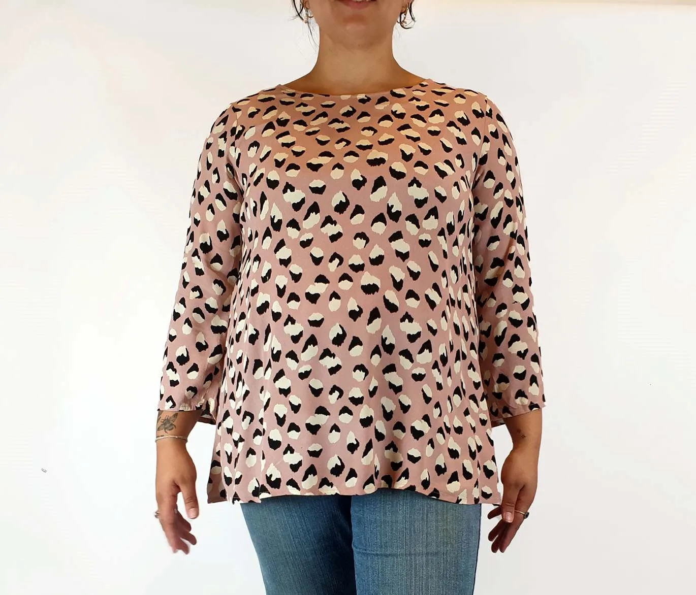 Mister Zimi pink animal print top size 14