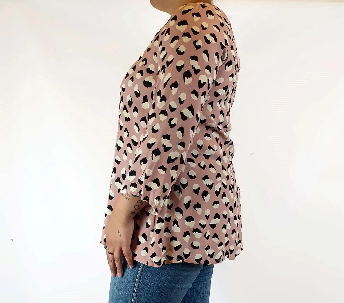 Mister Zimi pink animal print top size 14