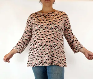 Mister Zimi pink animal print top size 14