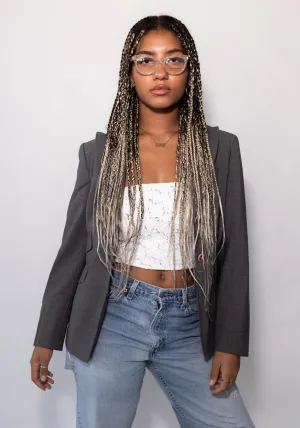 Moschino Gray Pinstripe Blazer