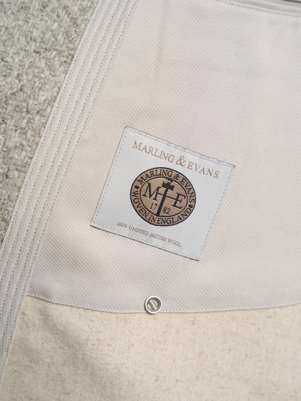 Motiv Mandarin Coat Undyed Wool Gray/Ecru