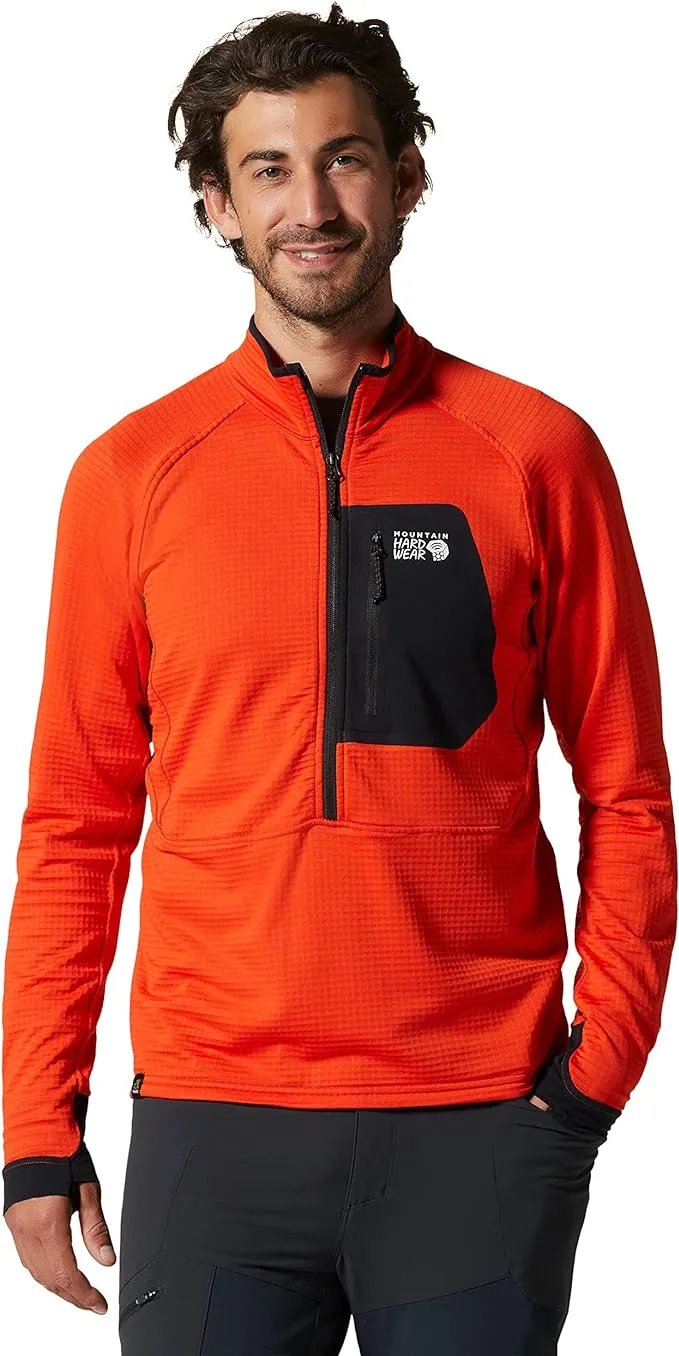 Mountain Hardwear Men's Polartec Power Grid Half Zip Jacket