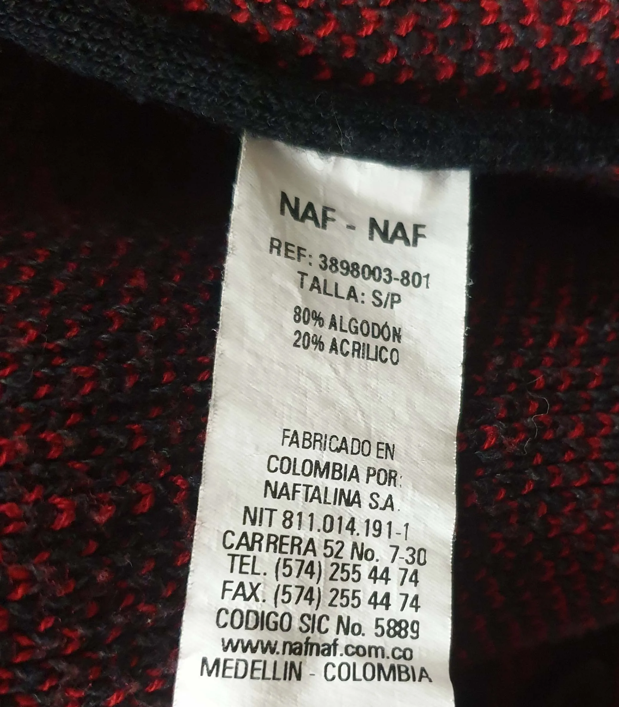 NafNaf red and black plaid coat