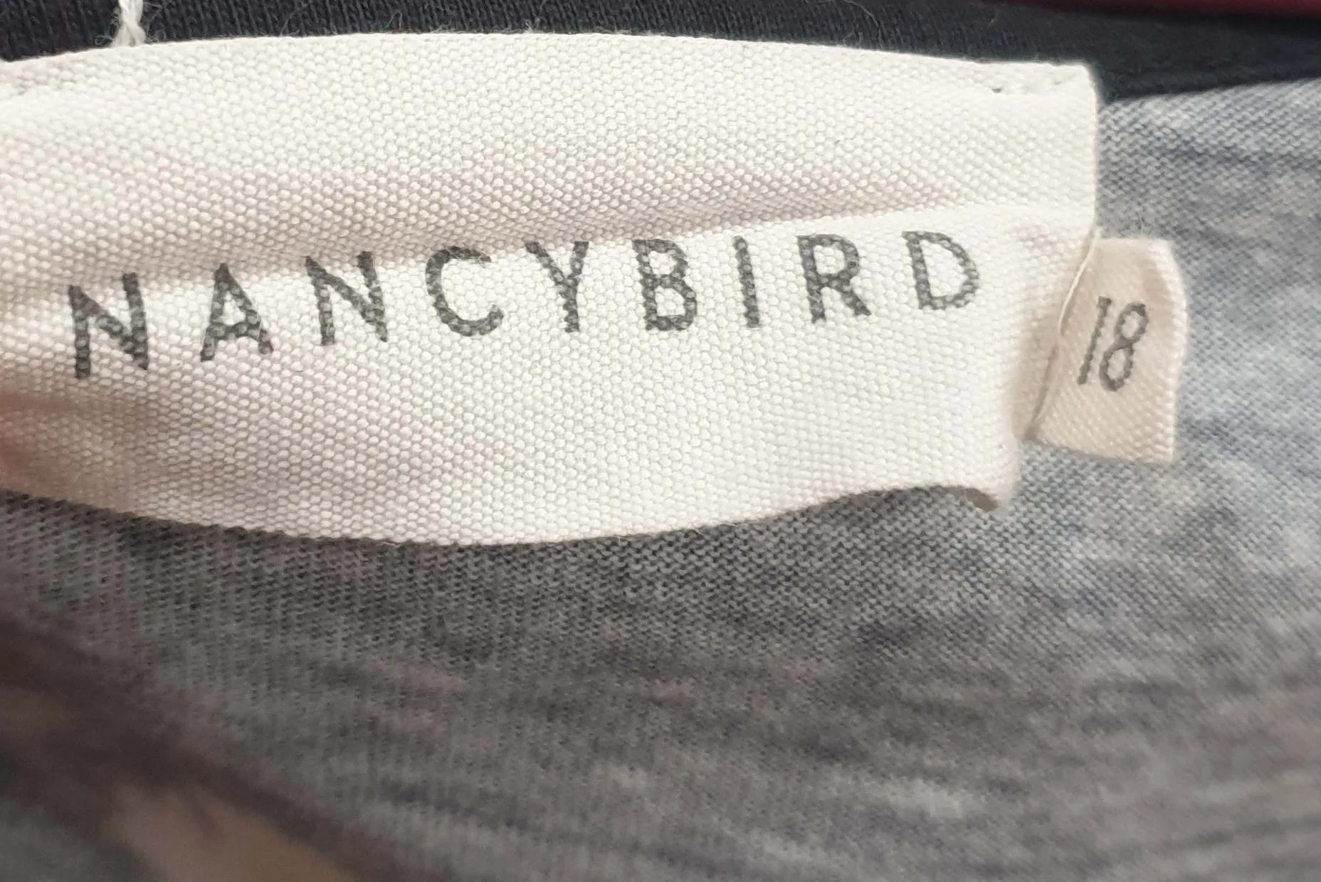 Nancybird black flower print tee shirt size 18