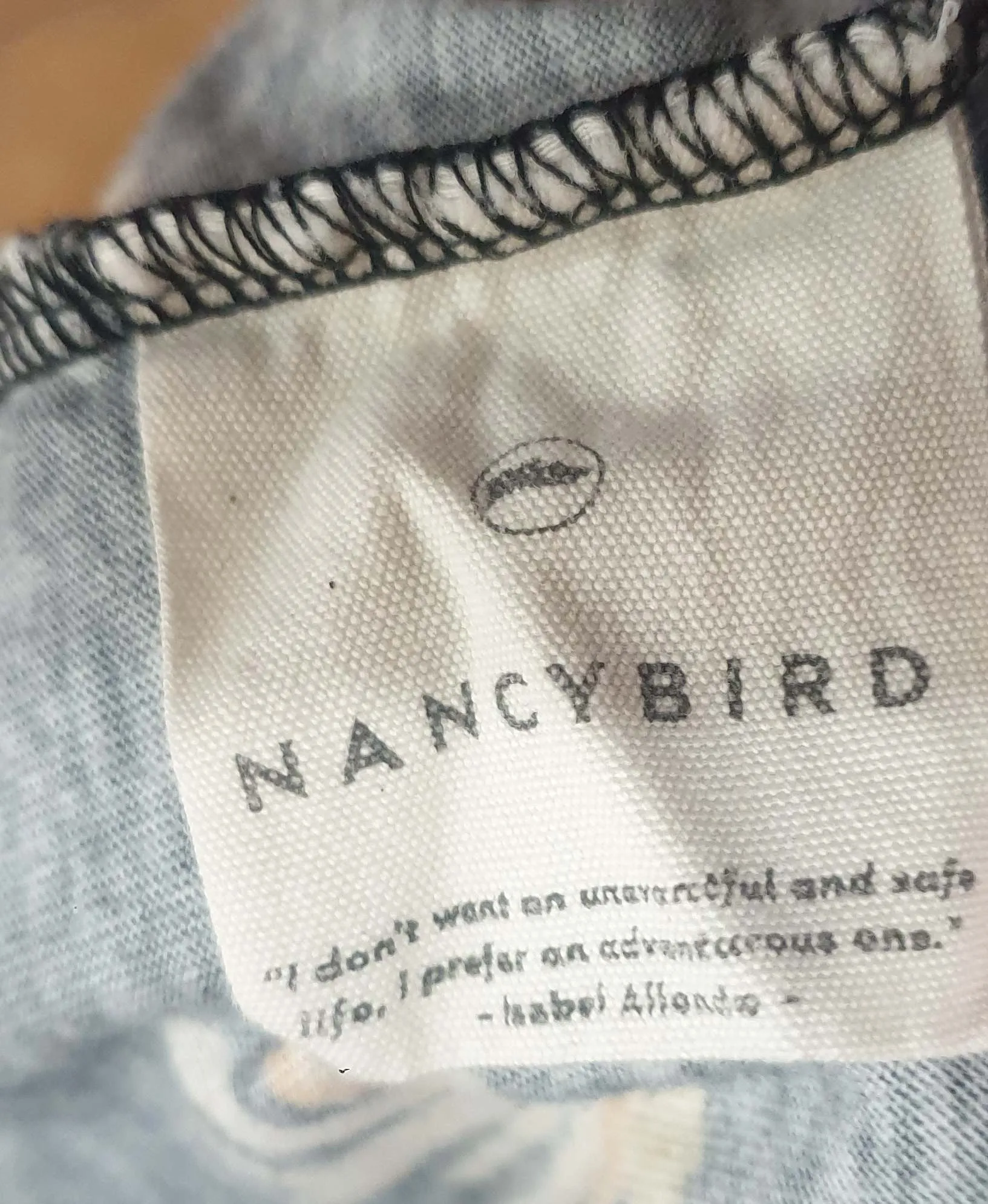 Nancybird black flower print tee shirt size 18