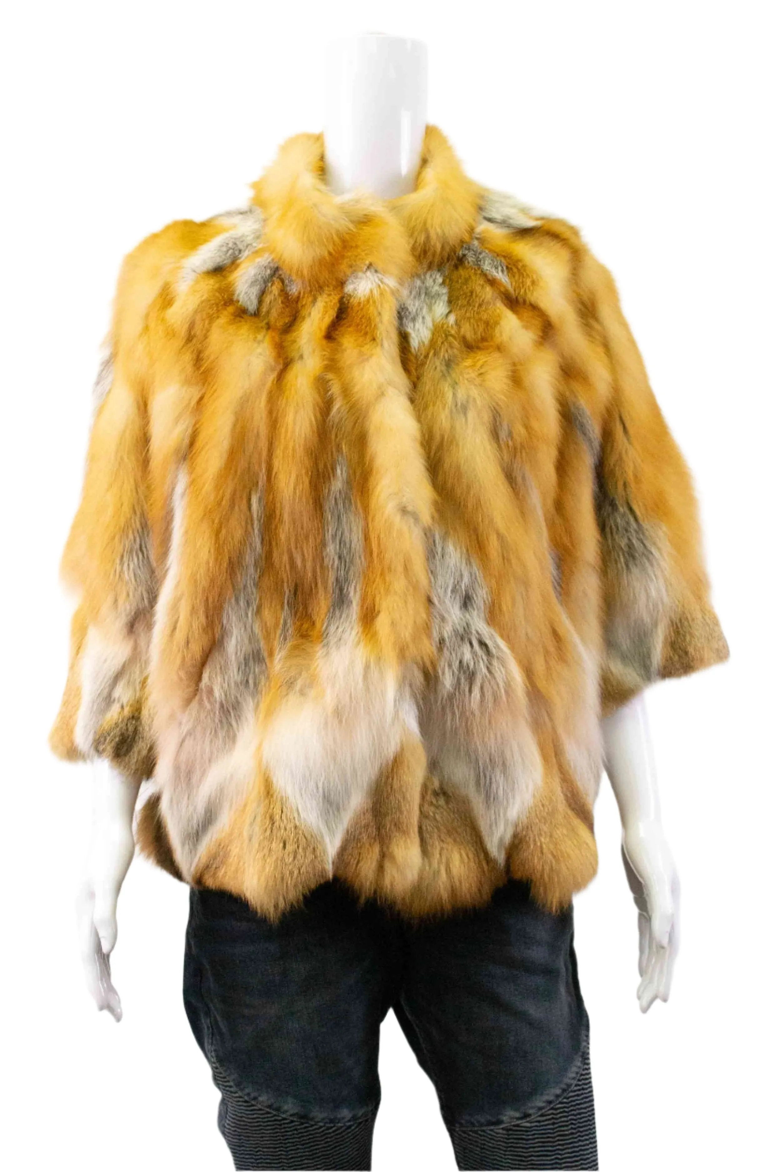 Natural Red Fox Fur Capelet