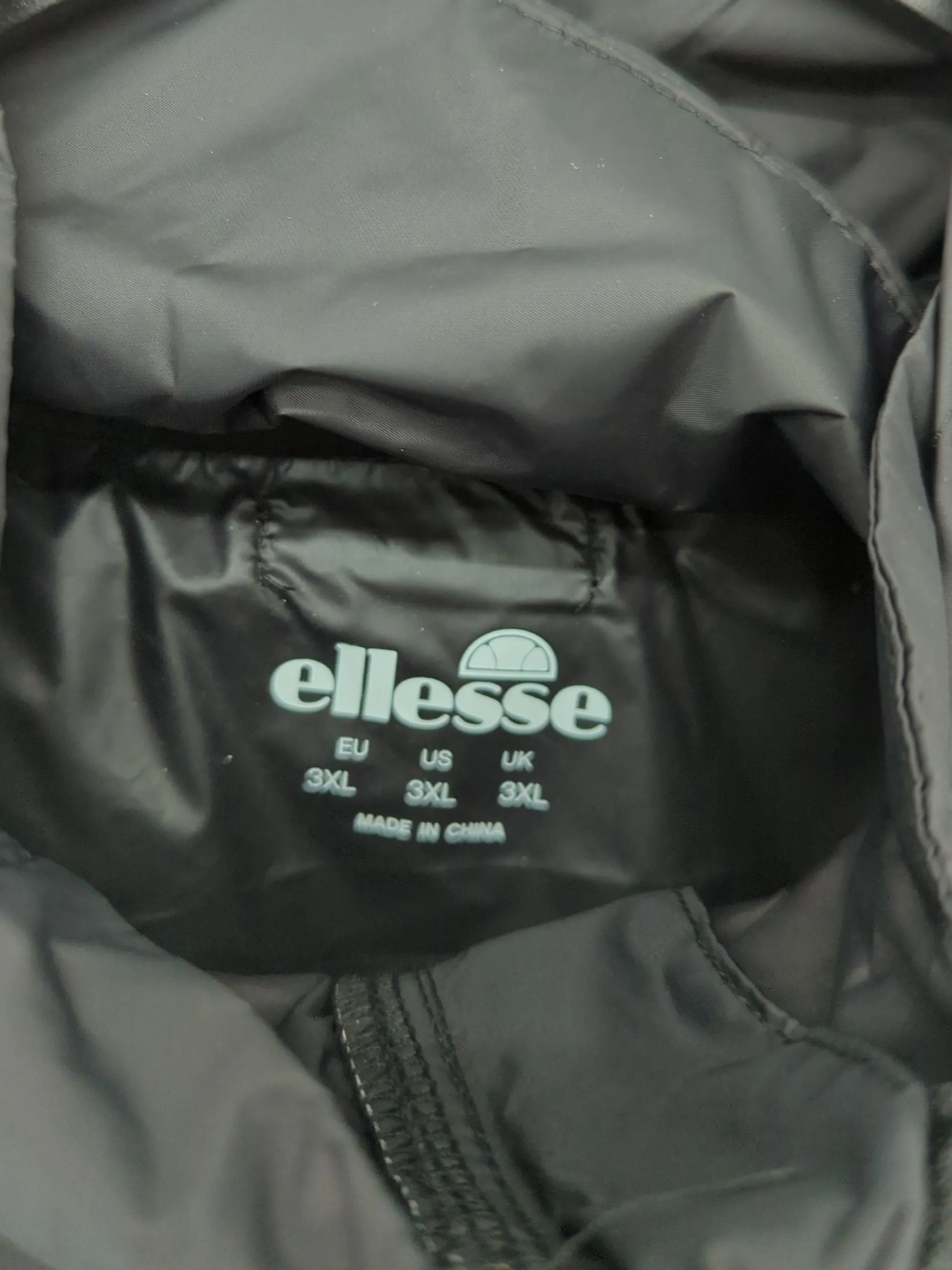New Ellesse Men's Jacket XXXL Black 100% Nylon