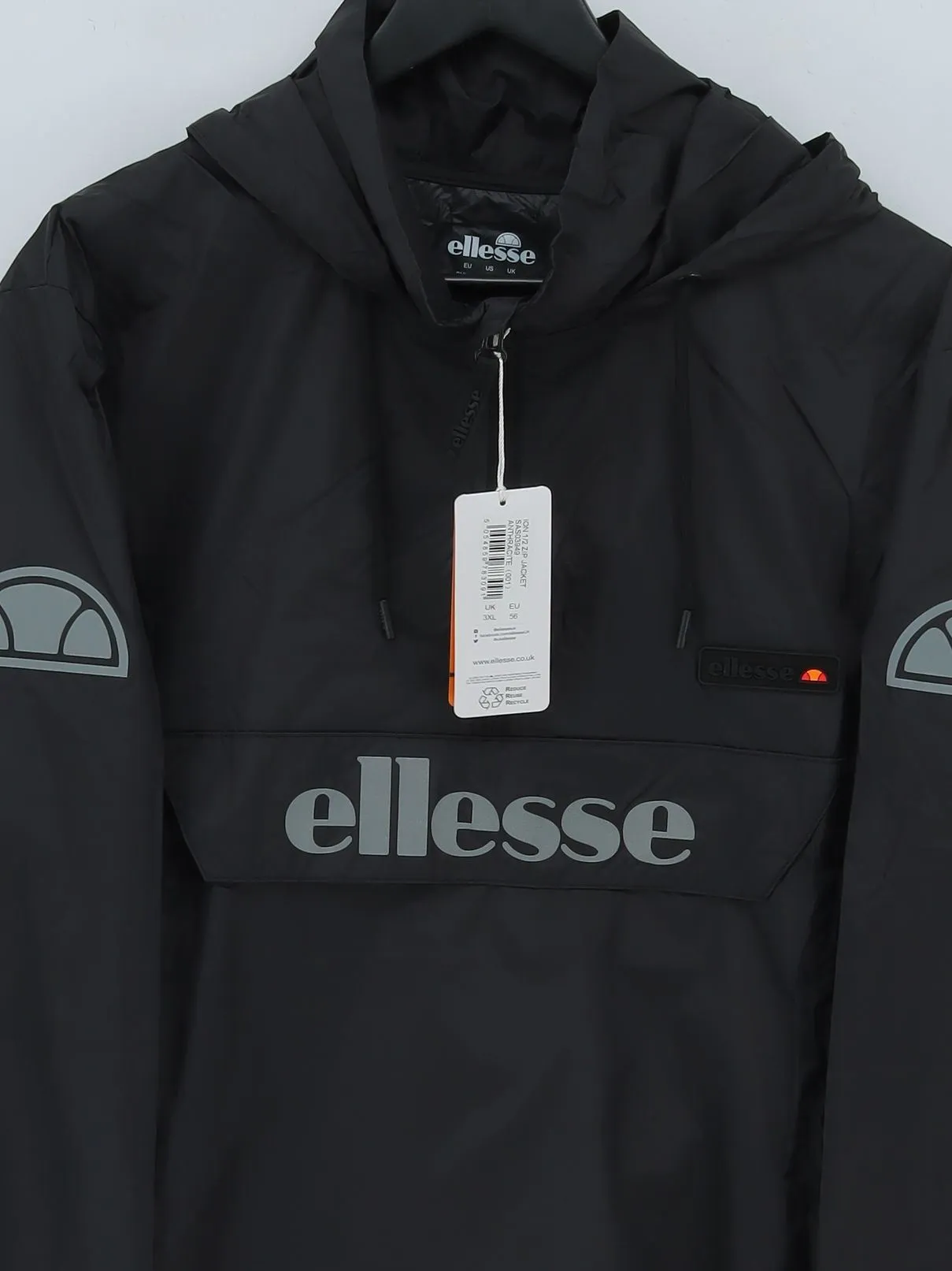New Ellesse Men's Jacket XXXL Black 100% Nylon