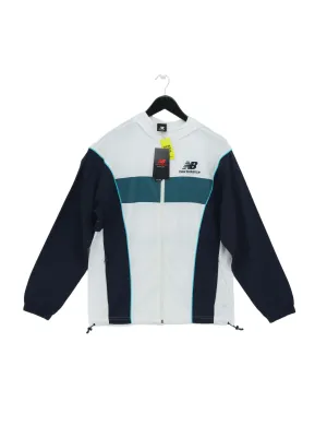 New New Balance Men's Jacket S White Polyamide with Polyester