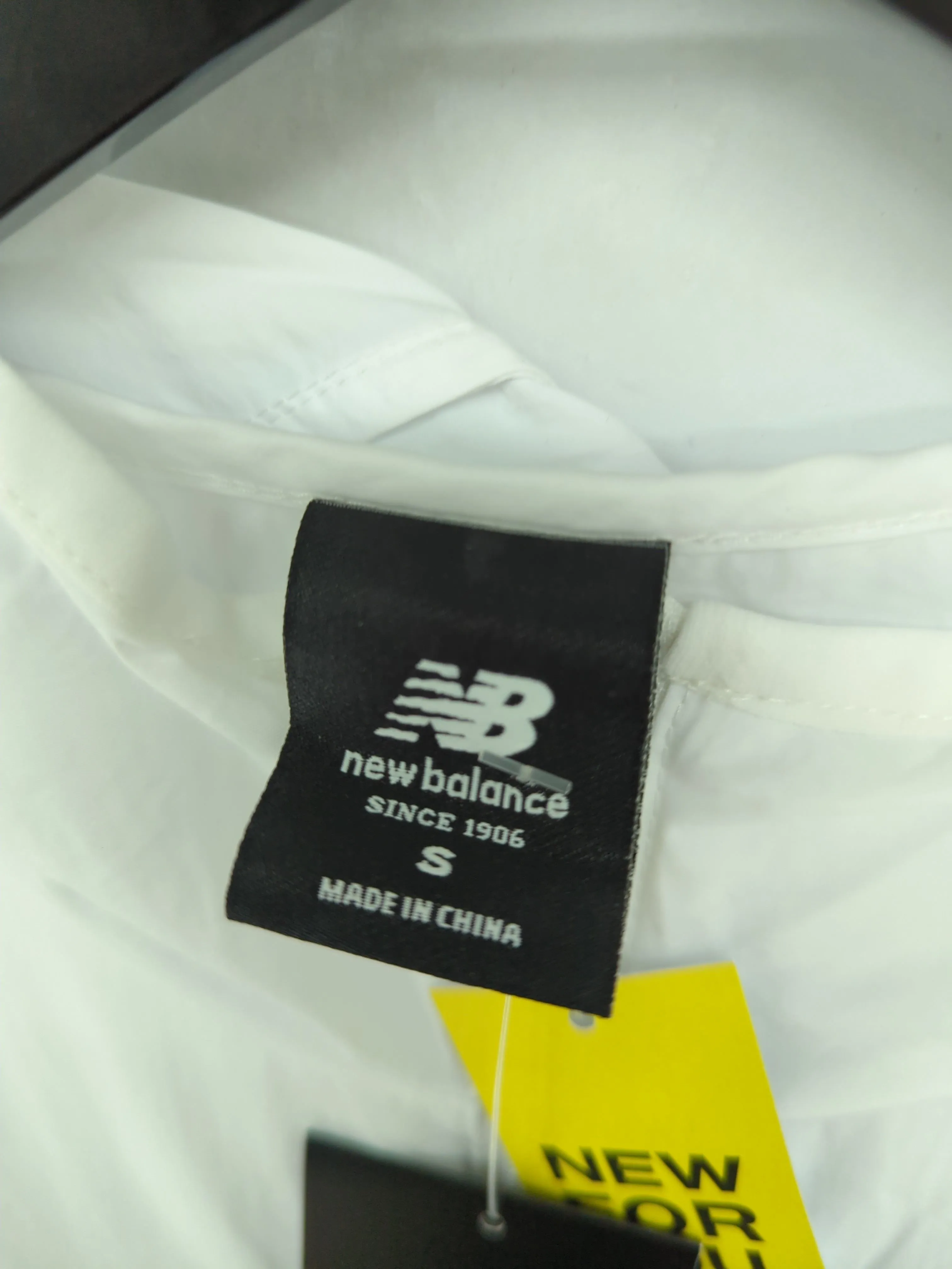 New New Balance Men's Jacket S White Polyamide with Polyester