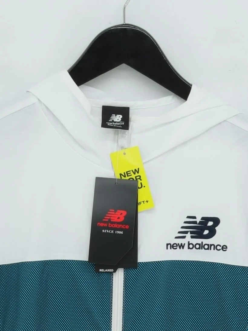 New New Balance Men's Jacket S White Polyamide with Polyester