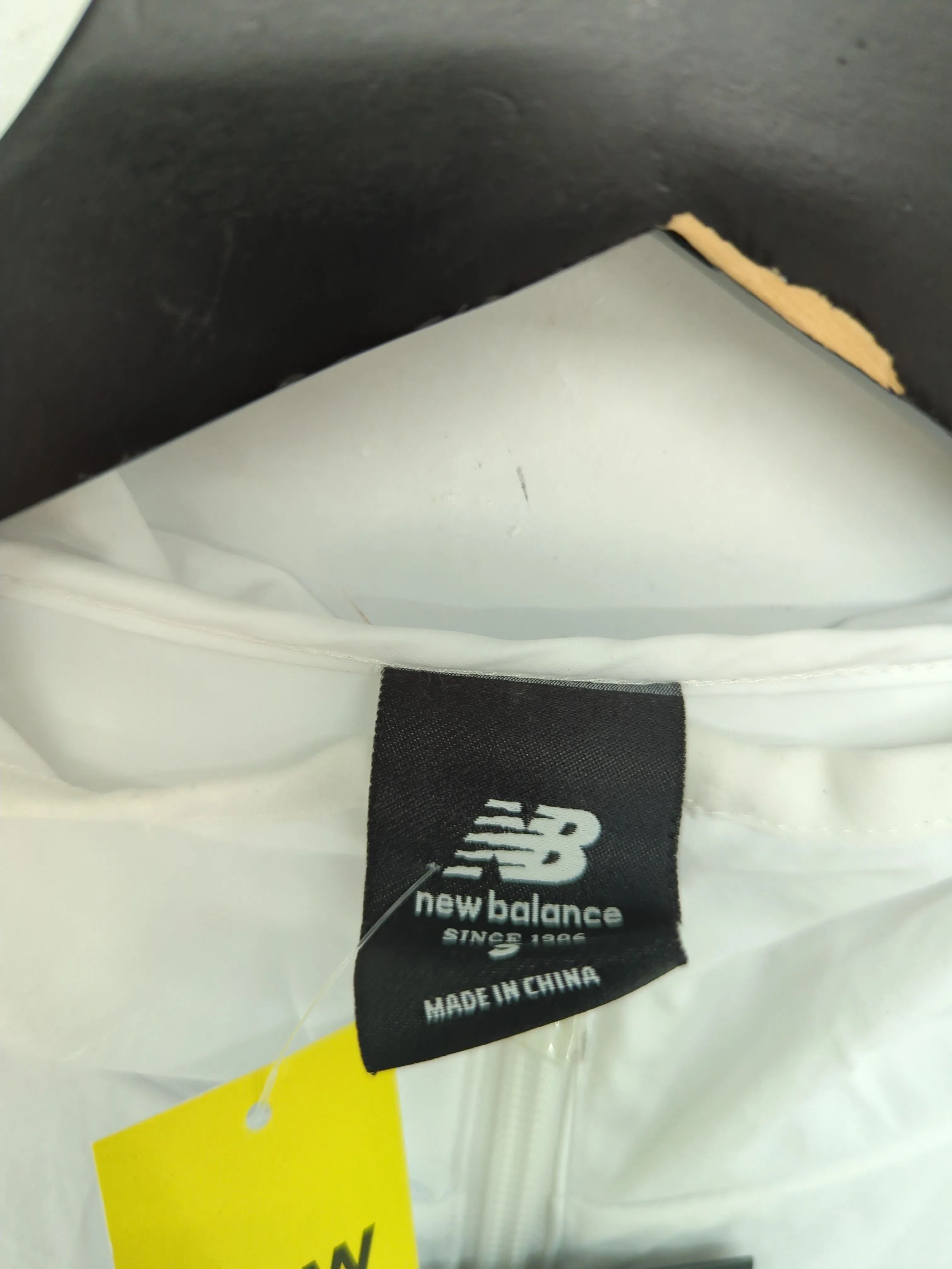 New New Balance Men's Jacket S White Polyamide with Polyester