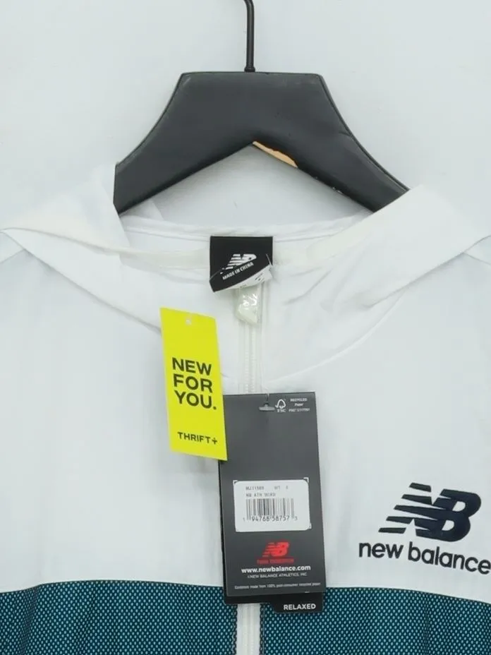 New New Balance Men's Jacket S White Polyamide with Polyester