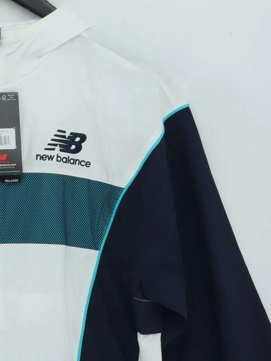 New New Balance Men's Jacket S White Polyamide with Polyester