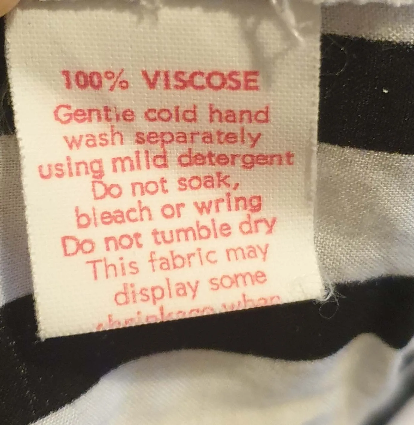 Obus black and white print spagetti string top size 4 (best fits size 14)