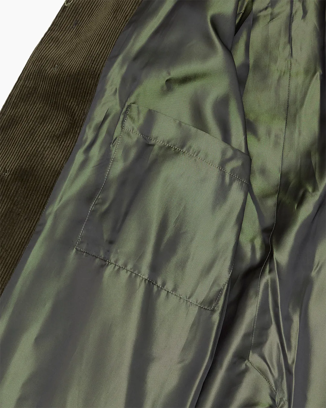 Olive Heavy Corduroy Overcoat