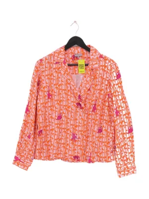 Oliver Bonas Women's Blazer UK 10 Pink 100% Viscose